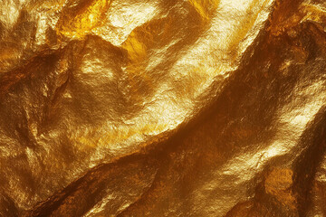 Wall Mural - shimmering gold textured metal surface with rich sheen perfect for luxury backgrounds and elegant ar