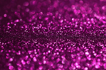 Wall Mural - pink magenta glitter bokeh background with defocused sparkling lights