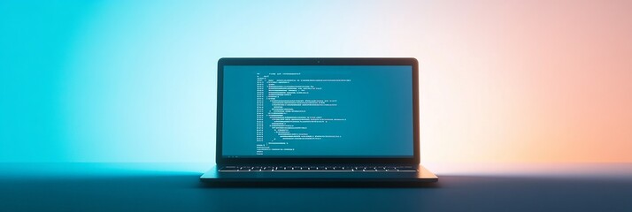 A sleek minimalist illustration depicting a systems development professional, perfect for a LinkedIn cover. Emphasizes coding expertise, innovation, and modern software solutions.
