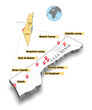 © sarfaraz - Gaza Strip map, with refugee camps