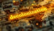 © Firman Dasmir - Decolonization concept image with a vintage map and historical events depicted, focus on decolonization