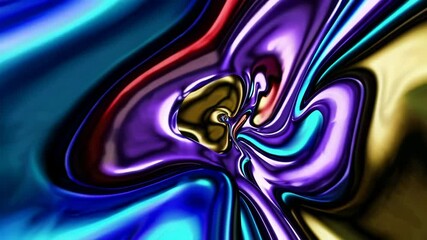 Poster - Colorful abstract liquid swirl with vibrant tones, digital artwork concept