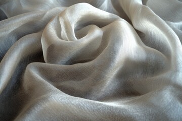 Poster - Smooth and delicate fabric drapes elegantly in soft, natural lighting