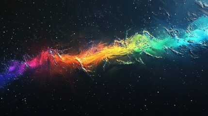 Wall Mural - Vibrant Abstract Colors in Cosmic Space Background with Stars