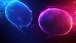 © Alina - Colorful speech bubbles glowing against a dark background, symbolizing communication and connection through digital messaging