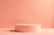 © Anastasiia - Light orange podium on a light background. Ideal for presentation and advertising