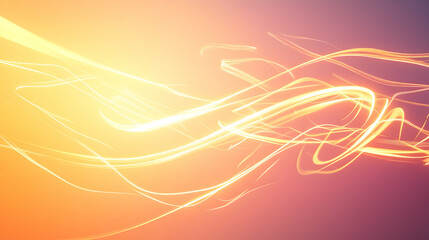 Wall Mural - a glowing abstract representation of dynamic motion lines symbolizing speed and strength, on a clean