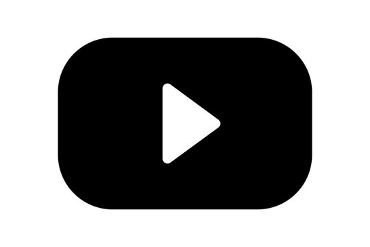 Vector isolated Play icon in black fill