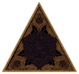 Wall Mural - PNG Triangle pattern illustration mystical.