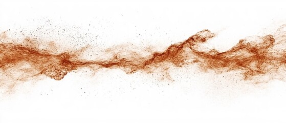 Abstract Brown Dust Cloud Explosion Artistic Design Element