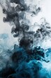 © Kassiopeia  - Fluid, smoke-like textures blend in shades of silver, blue, and gray, creating a sleek abstract background with ample space for creative text overlay, perfect for various projects