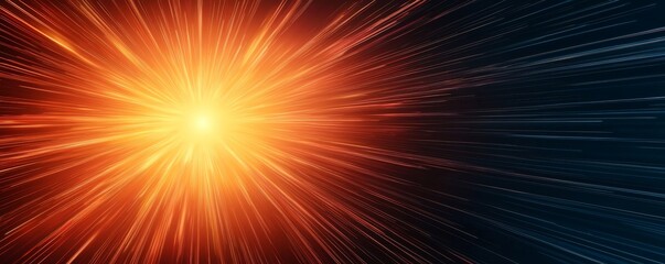 Wall Mural - cybersecurity network prevention concept, bright explosion of light with rays extending outward, cre