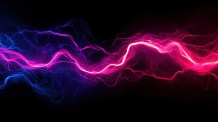 Canvas Print - dynamic electric discharge display abstract art digital illustration dark background high-contrast v
