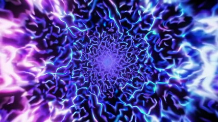 Poster - Abstract electric energy background with vibrant pink and blue lightning, futuristic technology concept