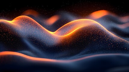 Poster - Captivating abstract design featuring dynamic gradient waves with a grainy texture and noise effect creating a visually striking and modern aesthetic