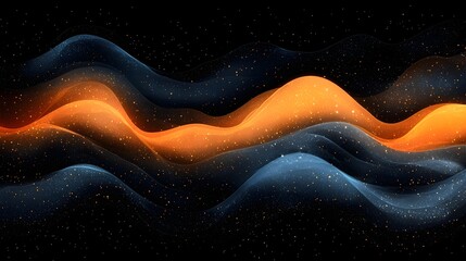 Poster - Mesmerizing gradient wave design with a dark vibrant and textured aesthetic creating a modern and captivating visual experience  The fluid motion and interplay of colors evoke a sense of energy
