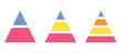 © ikonisto - Levels of triangular pyramid. Maslow layer diagram. level infographic. Half triangle pyramid chart.