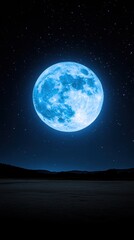 Wall Mural - Stars forming a radiant halo around a glowing full moon, supernatural energy cascading through the sky --ar 9:16 --style raw --profile 6us961a --stylize 250 --v 