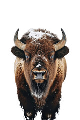 Wall Mural - bison, isolated on a transparent background