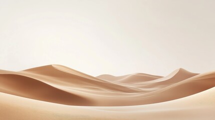 Wall Mural - minimalist abstract desert landscape with gentle sands and soft natural light creating an expansive 