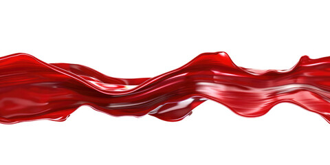 Canvas Print - red liquid wave