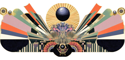 Wall Mural - PNG Border art illustration patterns.