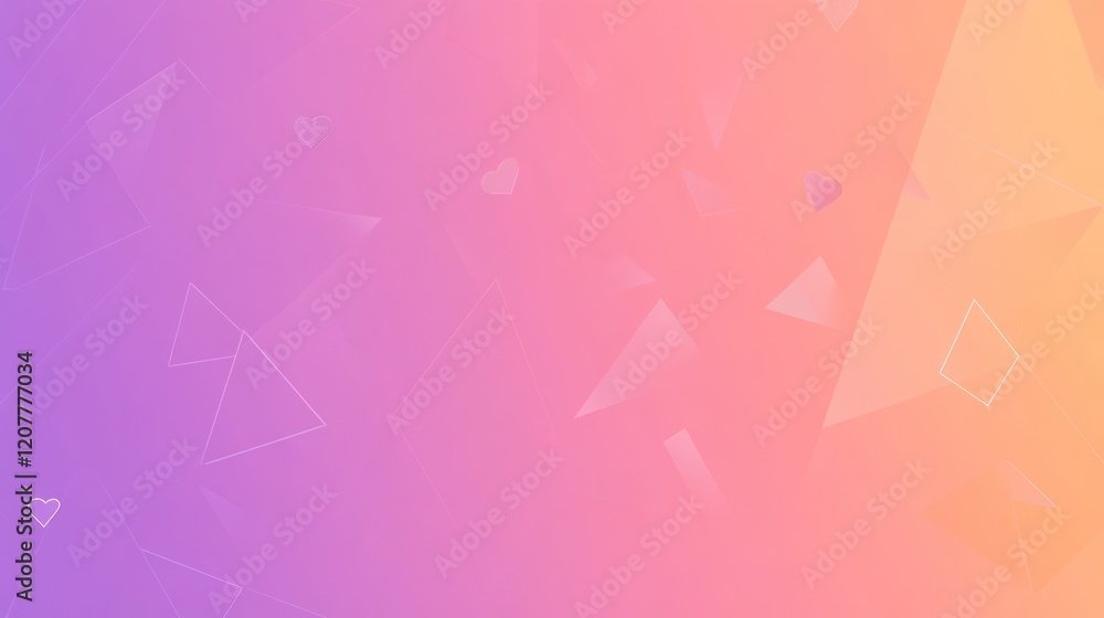 Abstract Pastel Geometric Background with Triangles and Gradient