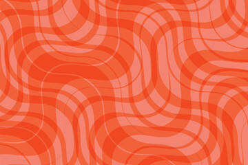 Wall Mural - simple abstract tomato color thin to thick check plaid line pattern abstract orange wave pattern