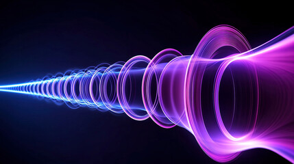 futuristic and technological background of glowing particle patterns