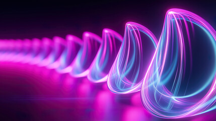 futuristic and technological background of glowing particle patterns