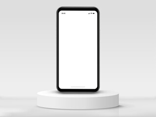Wall Mural - realistic smartphone mockup. mobile phone vector with isolated on white background. device front vie