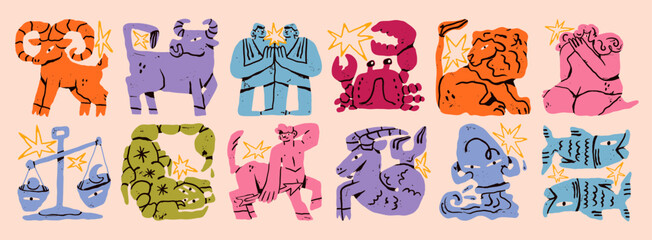 astrological zodiac signs. aries, taurus, leo, gemini, virgo, scorpio, libra, aquarius, sagittarius,