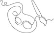 © Ris_aris - one line art palette and brush vector icon. single line, one continuous line, simple, hand drawn and sketch style. for icons, symbols, signs or logos. PNG