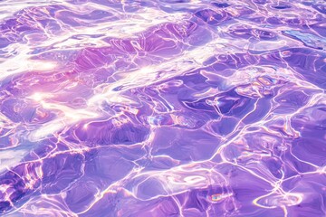 Wall Mural - violet colored clear water. crystal clear ocean water surface on a tropical exotic beach.