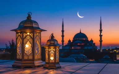 Wall Mural - A peaceful image for Ramadan Background.