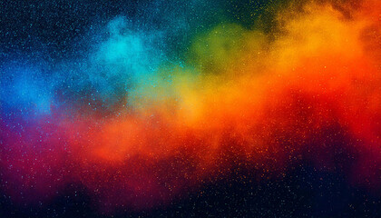 Wall Mural - Space background. Yellow colorful galaxy. Realistic purple nebula with stardust and planet. Shining stars in cosmos. Futuristic backdrop for poster, brochure, banner. Vector Illustration.