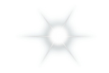 Wall Mural - glowing silver star light effect. shining starburst with soft rays