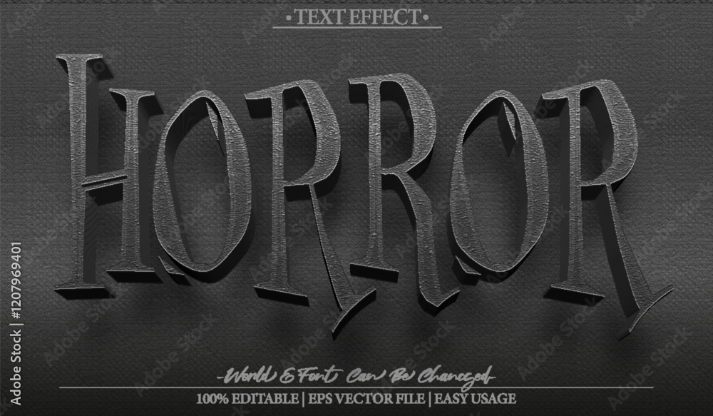 Evil Text Background Horror Vector Text Effect Editable Alphabet Dark Evil Ghost Red Stock ...