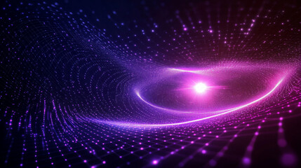 visually immersive image of digital streams, glowing particles, and vibrant colors creating cosmic effect. interplay of light and depth evokes sense of wonder and exploration
