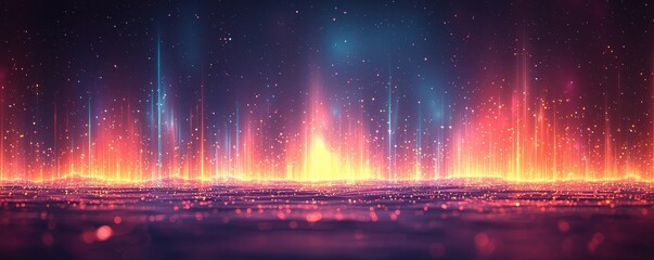 Wall Mural - abstract colorful waves background with a futuristic digital look