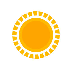 Wall Mural - sun icon on white background. vector illustration.