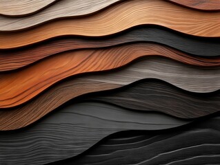 Wall Mural - A close up of a wall with a lot of different colored wood