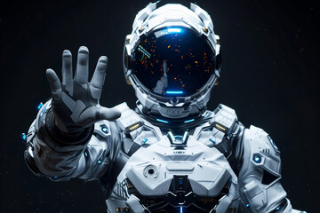 Wall Mural - protective spacesuit costume made generative ai technology