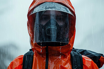 Wall Mural - image of man in a protective spacesuit made generative ai