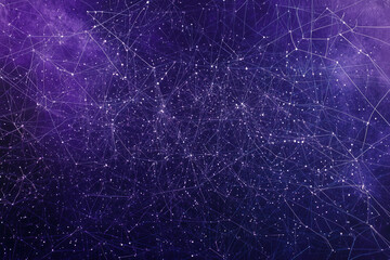 Wall Mural - purple background with a lot of stars and lines. the stars are scattered all over the background and