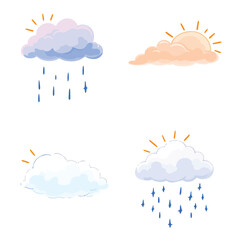 weather icons set vector