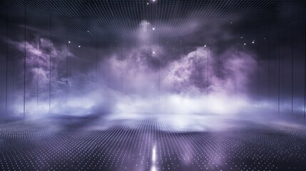 Starlit cosmic horizon with glowing pink galaxy and starry nebula