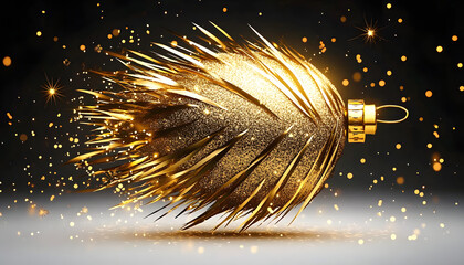 Wall Mural - Golden Christmas logo