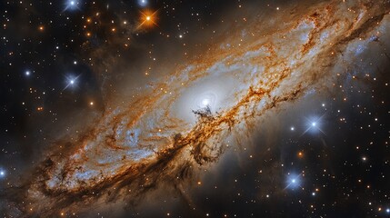Wall Mural - a stunning galaxy filled with vibrant nebulae and distant stars