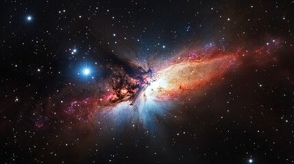 Wall Mural - a stunning galaxy filled with vibrant nebulae and distant stars